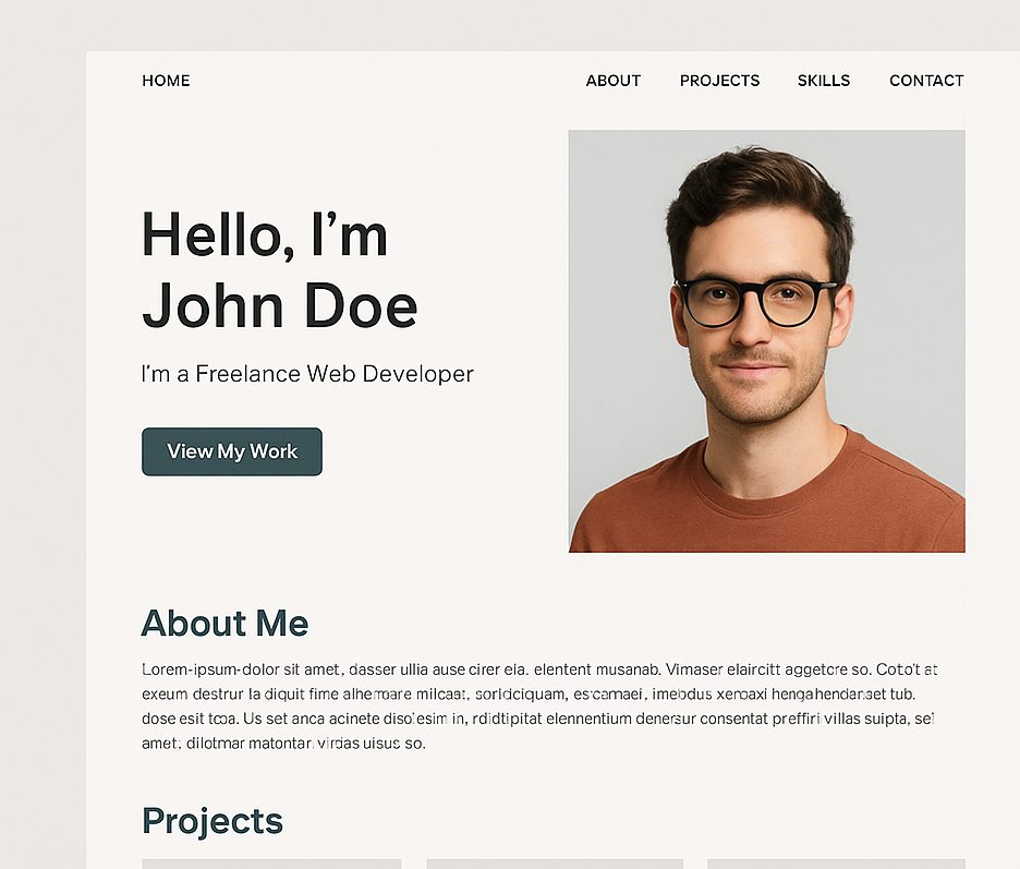 Basic Coded Portfolio Website